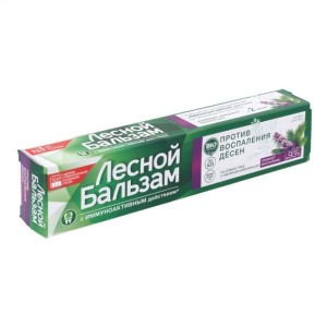 Dantų pasta "Lesnoj Balzam" su šalavijų ir alavijų ekstraktais bei vaistažolėmis 75 ml (Pasikeitė pakuotė!)